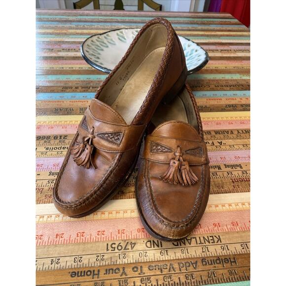 Footjoy Classics Men Loafer Sz 11 C Brown Leather Tassels Vintage Dress Shoe - Picture 13 of 13